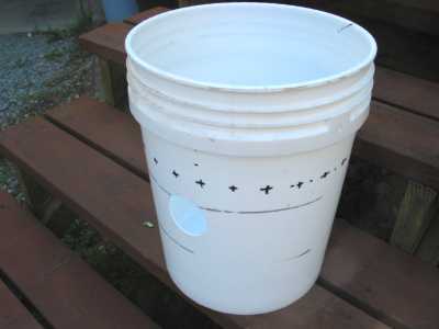 marking bucket holes